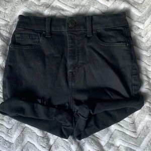 Black Jean Shorts